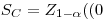 S_C=Z_{1-\alpha}((0